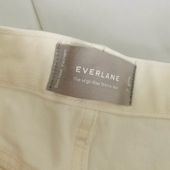 EVERLANE Jeans 27 Ankle Creamy Off White - Picture 7 of 7